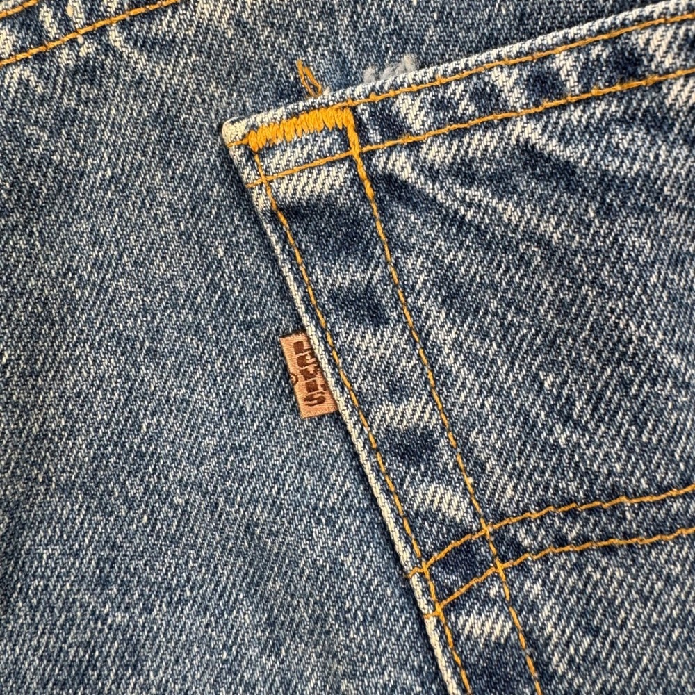 VTG 90s Made In USA Levi's Orange Tab Jean Shorts Men's Size 40 Loose Fit - Picture 9 of 10